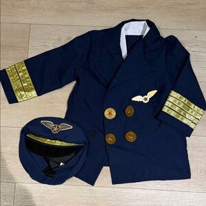 Melissa & Doug Kids Navy Blue Pilot Costume Size 3-6